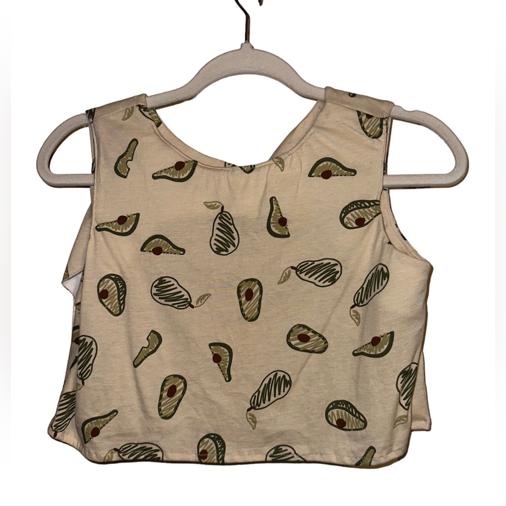 retro avocado crop top